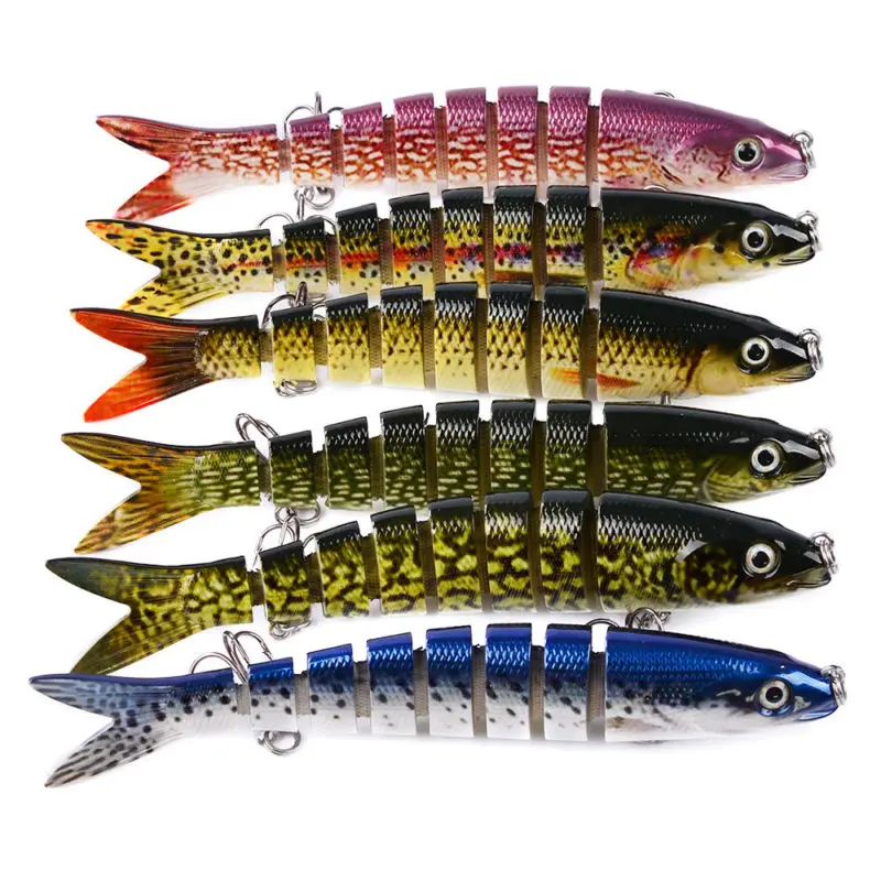 

1 Pc Multi-Jointed Fishing Lure Bait Tackle Swimbait Crank Bait 13cm 19g 8-Secti