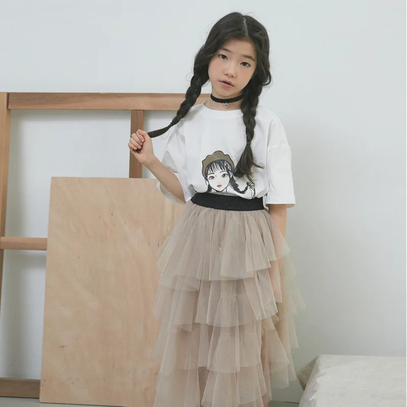 Розовые газовые юбки Феи костюмы INS сетка милый многоуровневый юбка Белый 2 шт.