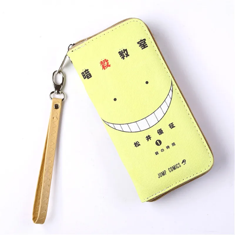 

Класс убийц Korosensei аниме на молнии, Длинный кошелек, кошелек, сумка на молнии, клатч, ручная сумка с цепочкой для ключей