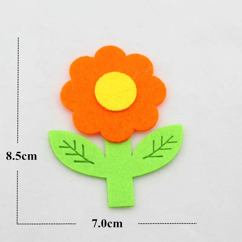 Цветная Цветочная войлочная отделка 5 шт. Нетканая ткань детская комната для