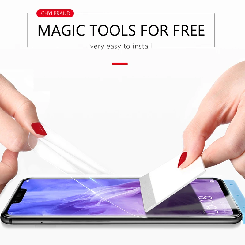 Изогнутая 3d пленка CHYI для Huawei P Smart + Защитная экрана 6 3 дюйма Nova 3i Гидрогелевая