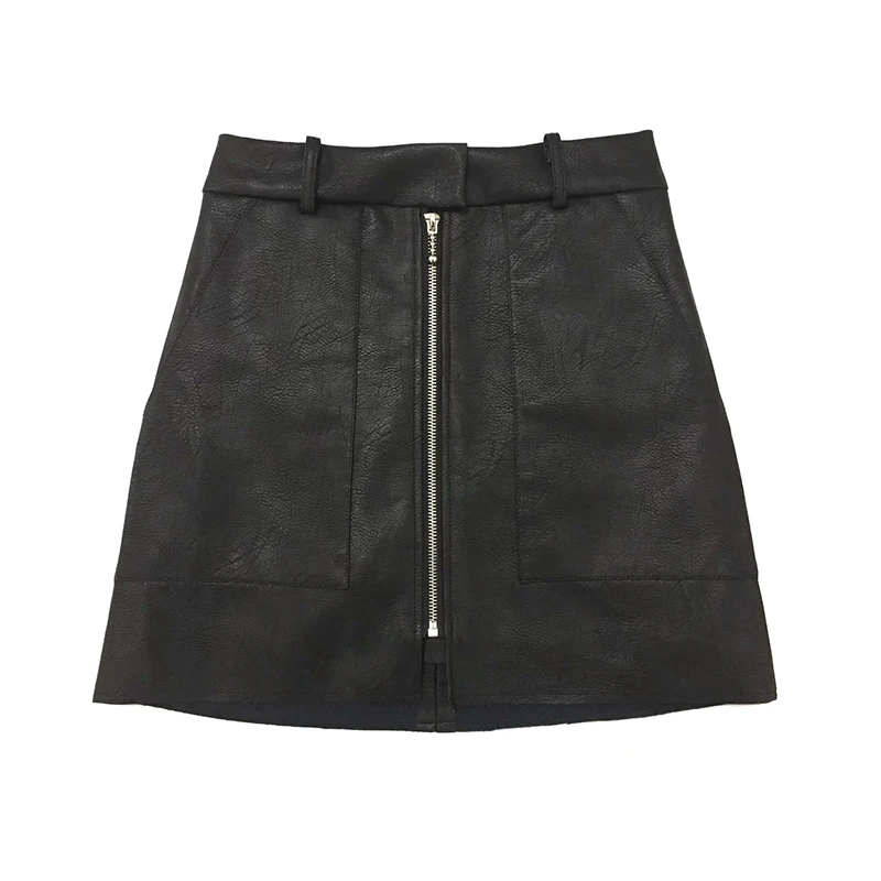 Черные женские мини-юбки из искусственной кожи для женщин стильная юбка-карандаш