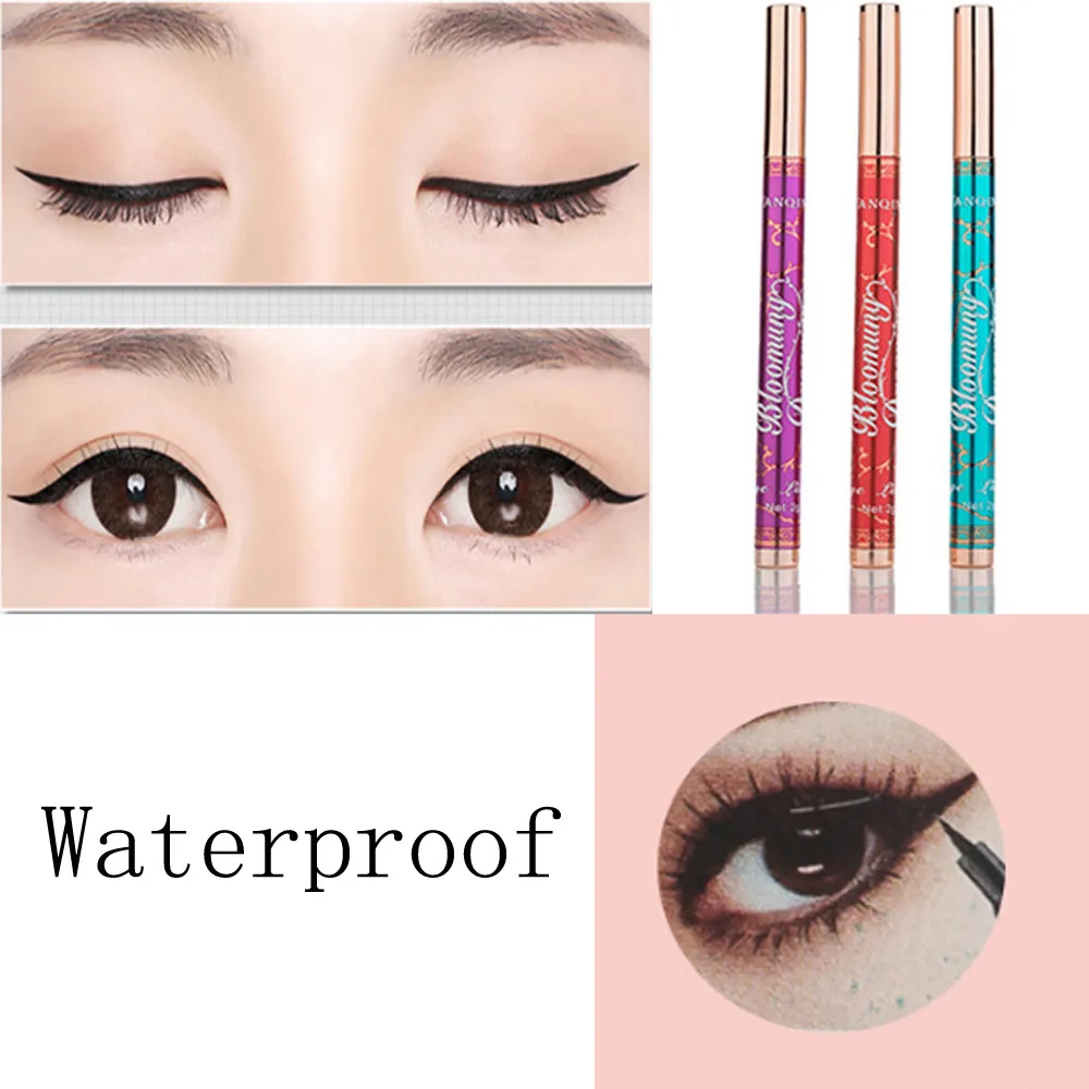 Tricolor Quick-drying Lasting Waterproof Sweatproof Black Eyeliner Pen Lliquid and durable Easy to carry 6.3 | Красота и здоровье