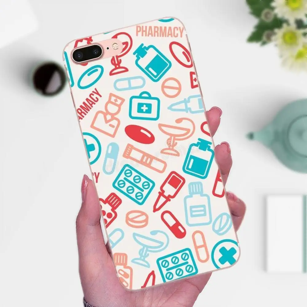 Красивые аксессуары для телефона чехол медицинские таблетки Huawei P8 P9 P10 P20 P30 Mate 7 8 9