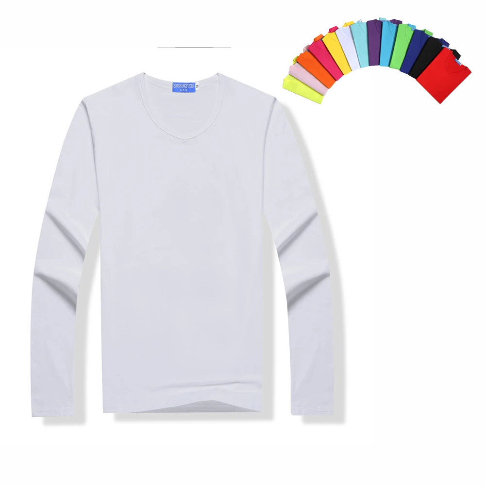 Mens Long Sleeves Fitness T Shirt Male Cotton Workout Clothing Tops Sport Breathable Running shirts | Спорт и развлечения