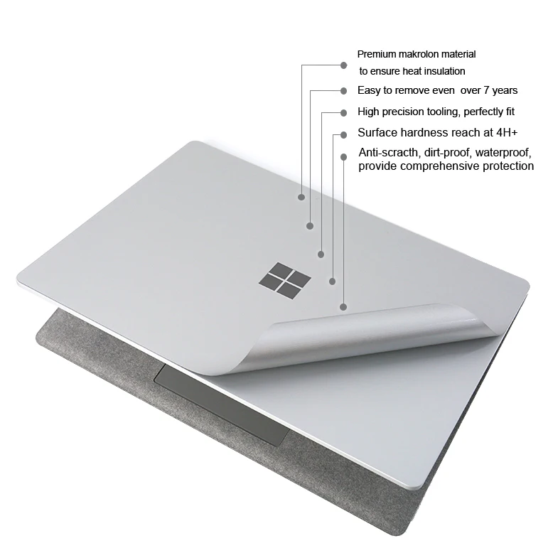 Для ноутбука Microsoft Surface с защитой от царапин съемные наклейки Премиум Защитный