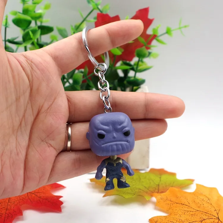 4 шт./лот Marvel Мстители фигурки Thanos Thor Капитан Америка пантера брелок игрушки набор