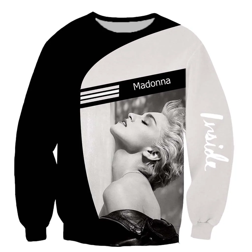 Новое поступление популярная звезда Мадонны хип-хоп 3D принт мужская и женская