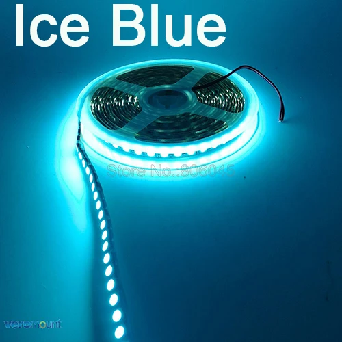 Ice Blue DC12V 5054 Светодиодная лента 120 светодиодный/м 5 м гибкий ленточный светильник теплый белый холодный белый ледяной, синий, розовый, золотой, желтый Однорядный светильник 10 мм PCB - Испускаемый цвет: Ice Blue