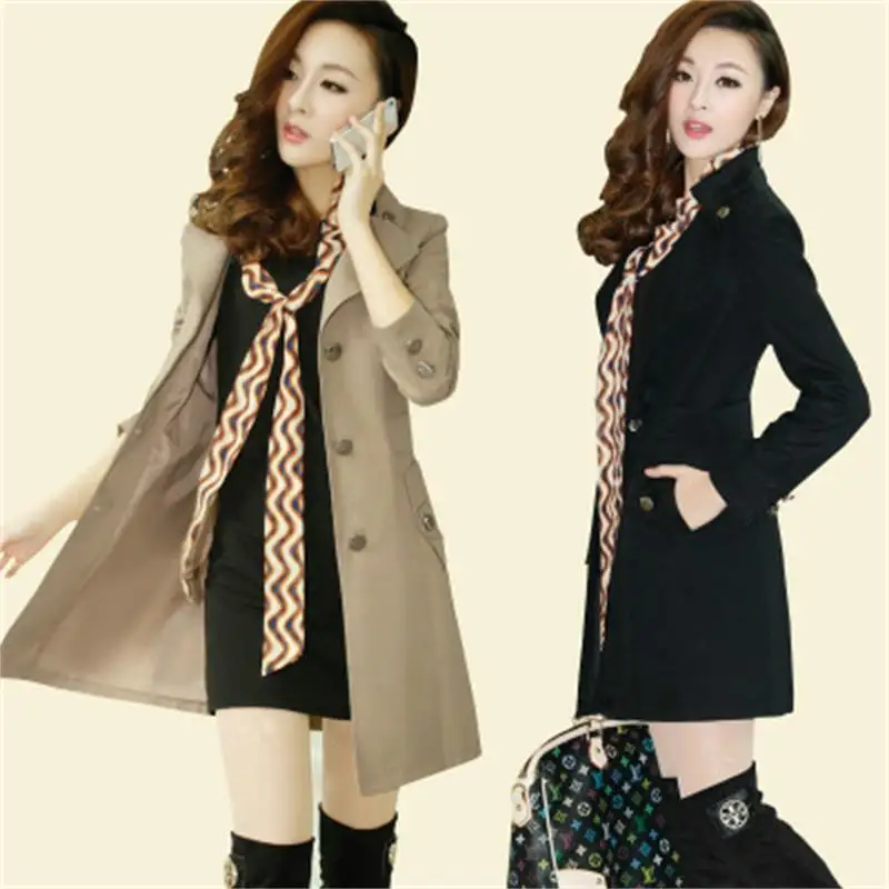 Модная женская весенняя куртка 2018 женское весеннее и осеннее пальто длинная