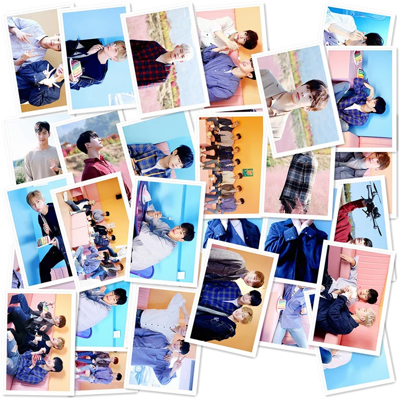 Kpop MONSTA X Mini модные карты Polaroid Lomo Новая мода коллективные фотокарты плакат с коробкой Прямая поставка