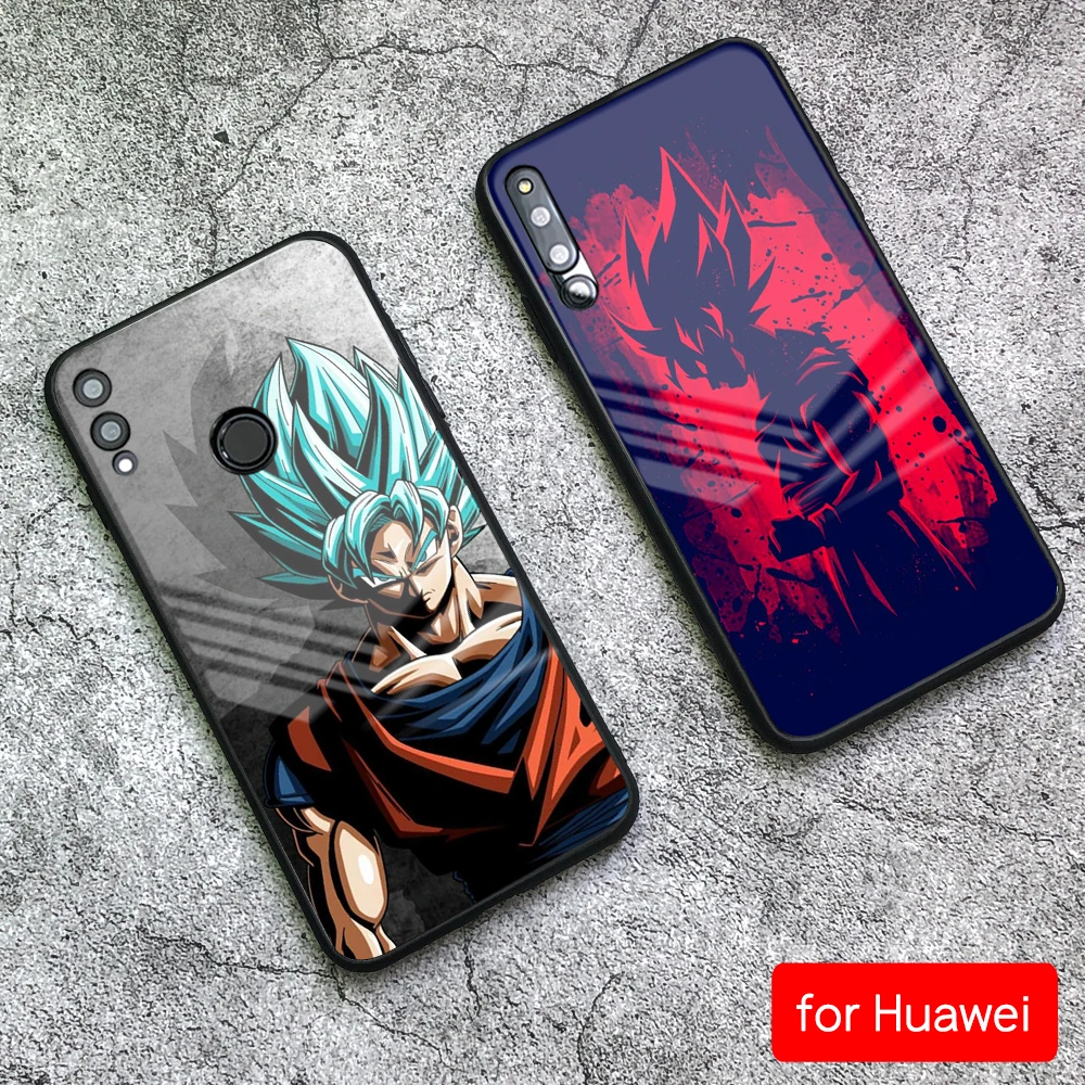 Для huawei P20 Lite чехол Dragon Ball Супер Saiyan чехол из закаленного стекла для huawei mate 9 10 Pro P10 P20 P30 Honor 10 Play Note 10