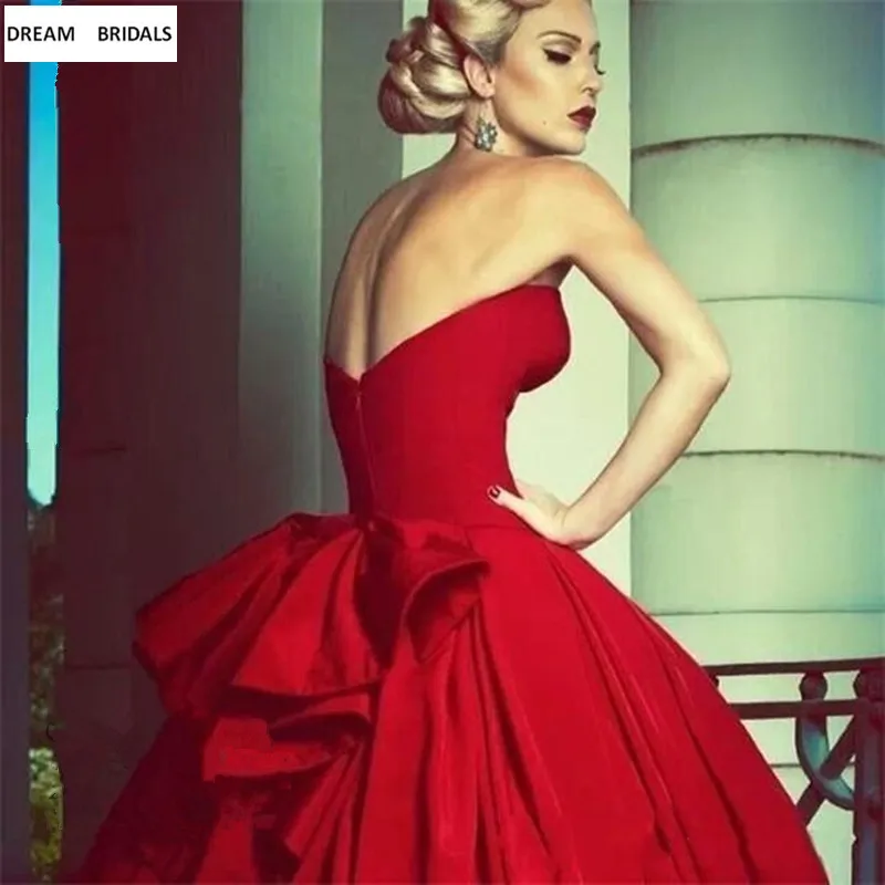 Женское бальное платье со шлейфом красное плиссированное для девушек 15-16 лет |