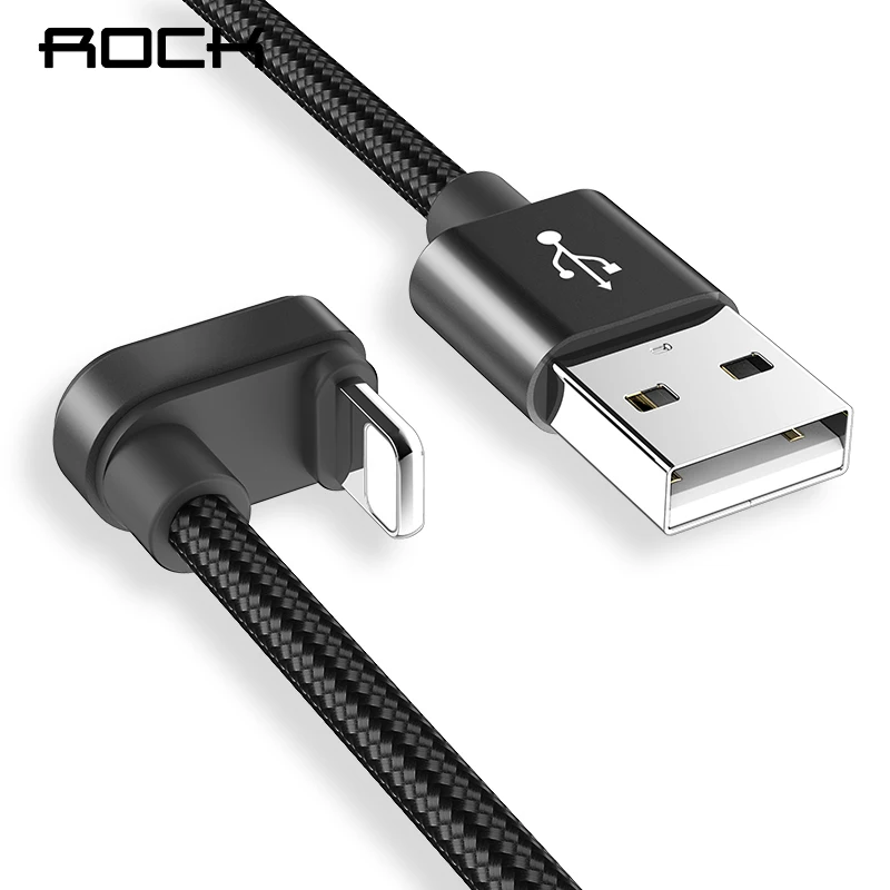 ROCK 180 usb кабель для iPhone X 8 7 6 6s быстрое зарядное Освещение USB кабели Pin устройство