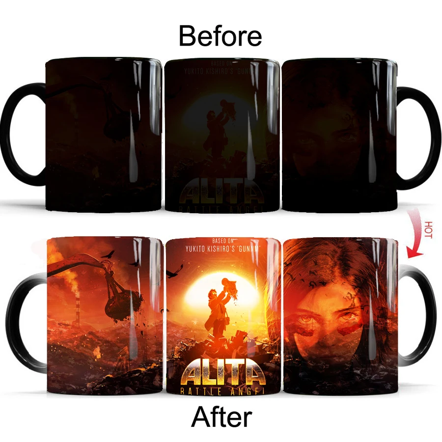 

Alita: Battle Angel Mugs creative cofffee mug Color Changing Mug milk tea cup best gift mug for your friend