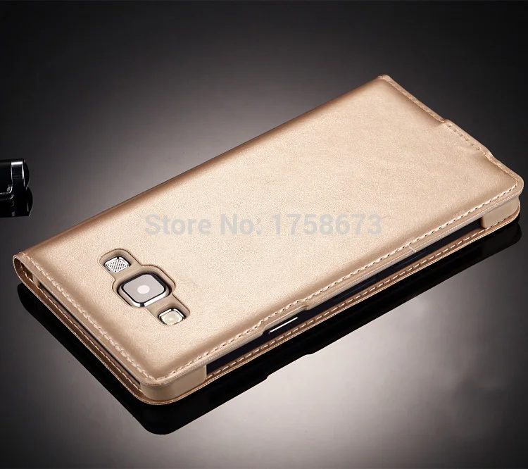 Роскошный оригинальный кожаный чехол книжка с окошком для Samsung Galaxy A3 A300 A3000 A300F