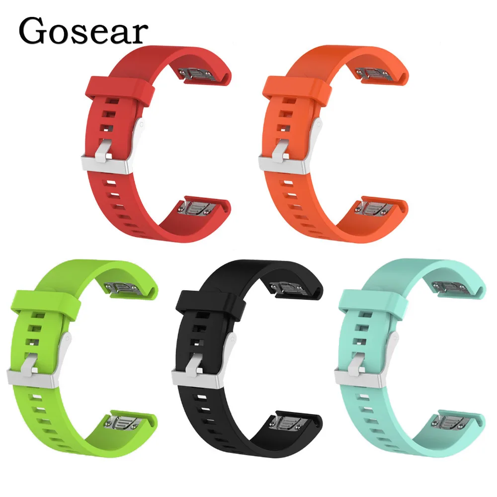 Gosear 20 мм замена силиконовые Quickfit браслет наручные ремешок из искусственной кожи