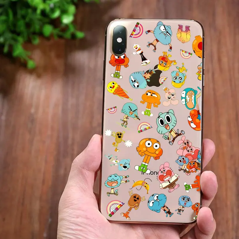 Аниме ТВ удивительный мир Gumball Мягкий ТПУ силиконовый чехол для телефона iPhone 11Pro MAX 5 5S 8 7Plus 6 6splus X XS мультяшный чехол
