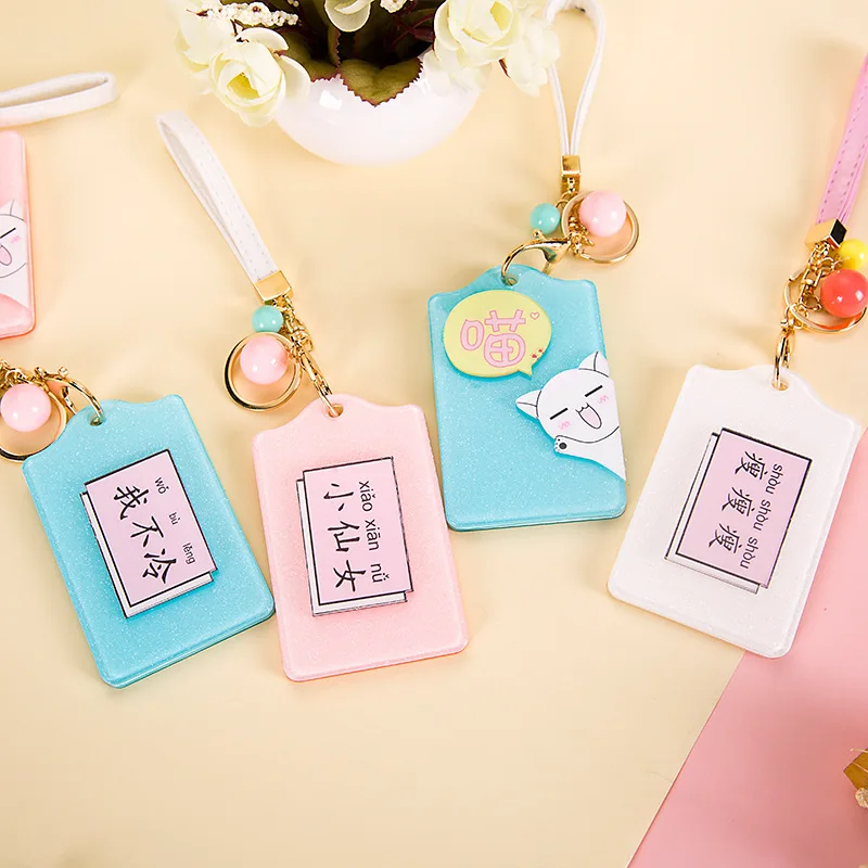 Милый студенческий мультяшный держатель для карт сумка значок удостоверения