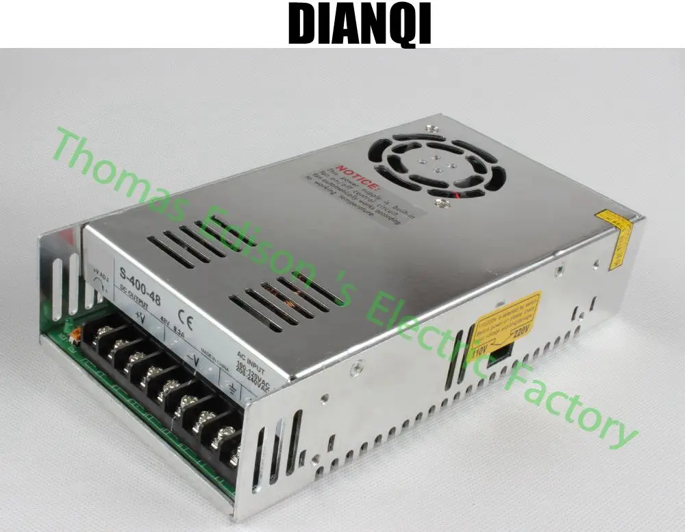 DIANQI светодиодный выключатель питания 400 Вт 48 В 8.3A ac dc преобразователь S 400w в