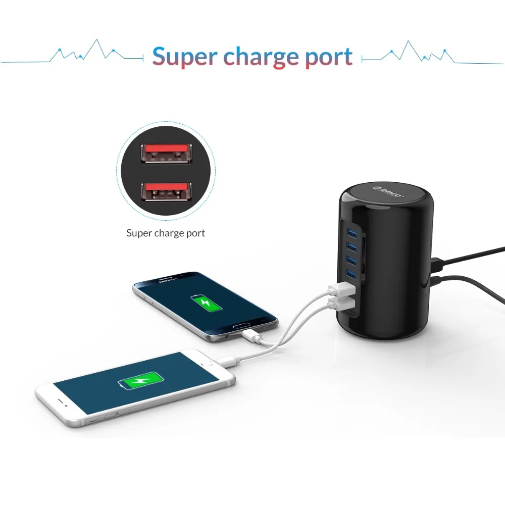 ORICO Powered USB 3 0 концентратор с быстрым зарядным устройством для телефона внешняя