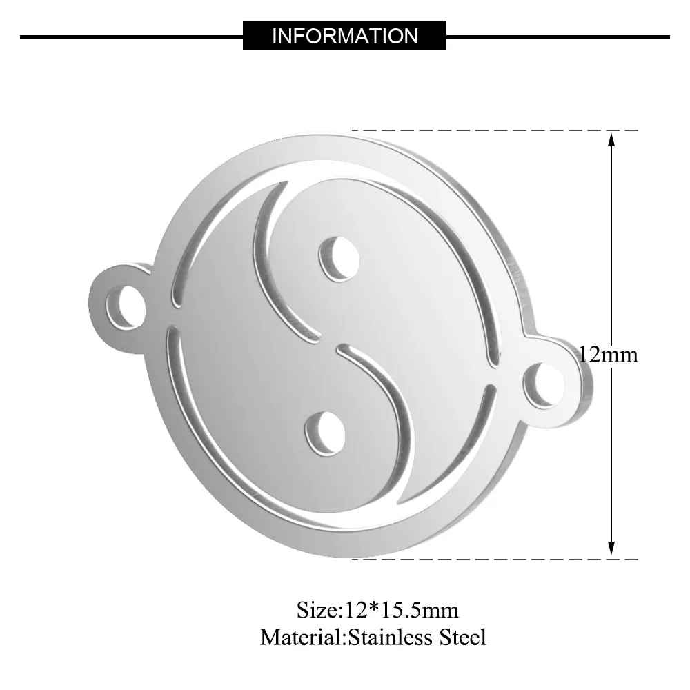 5 шт./лот 100% Религиозные Подвески из нержавеющей стали Vnistar DIY YinYang HandPlams