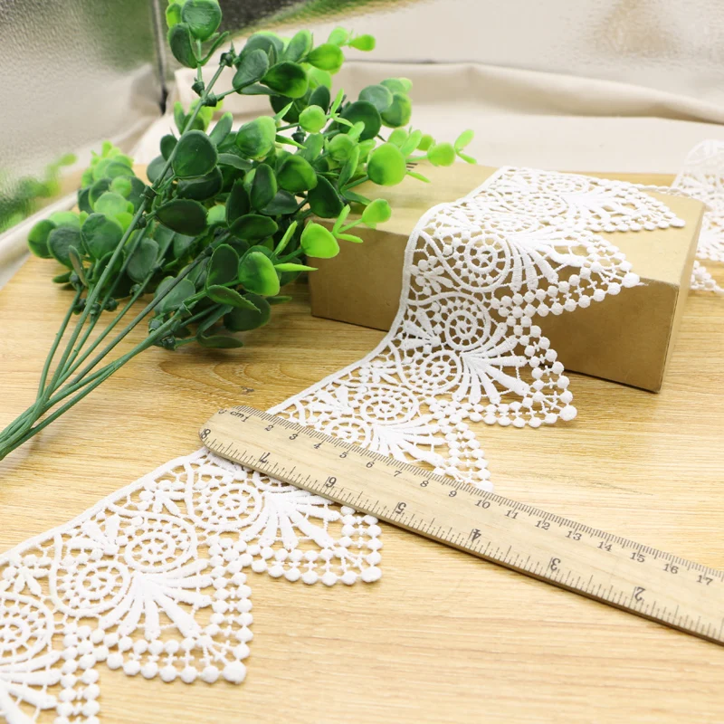2 ярдов 8 см костюм декоративный отделка Вышивка Шитье DIY ремесло белый кружевной