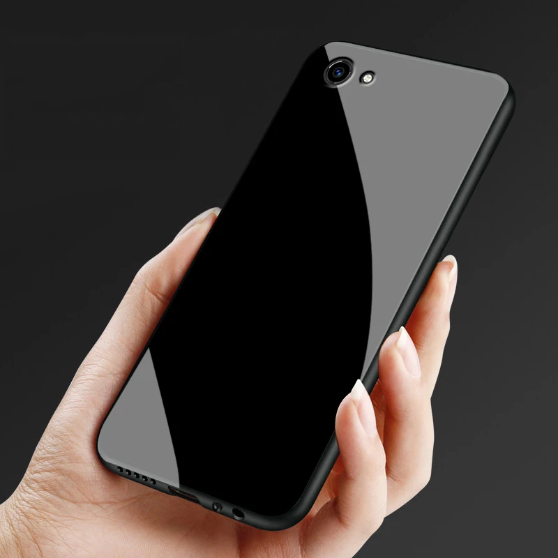 Чехол для Vivo Y81, стеклянный чехол, роскошная силиконовая мягкая рамка+ стеклянная задняя крышка, аксессуары для Vivo Y 81/Vivo Y81 6,2", Чехол s Fundas Cqoue