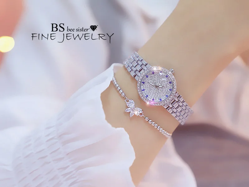 Топ Роскошные женские золотые часы relojes de mujer стальные женские часы модные женские кварцевые наручные часы+ браслет+ коробка для часов