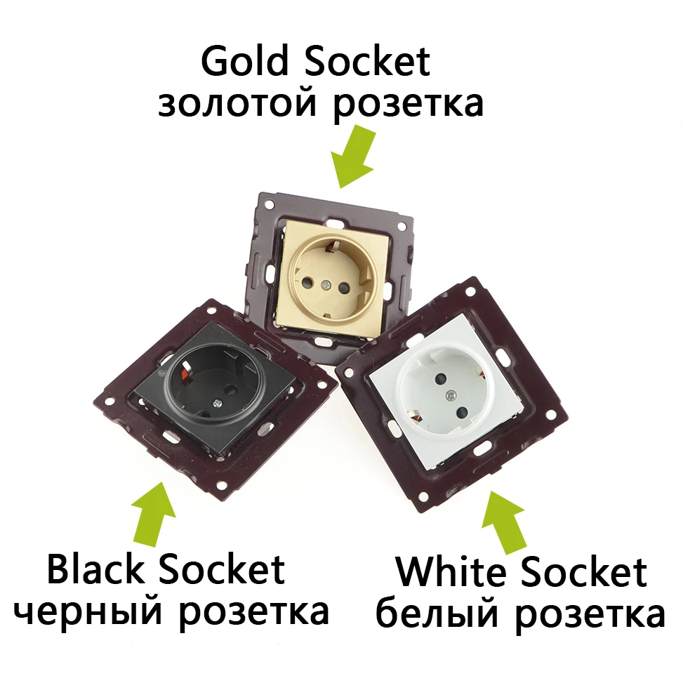 Розетка из закаленного стекла для самостоятельной сборки розетка 110 250 В|eu socket