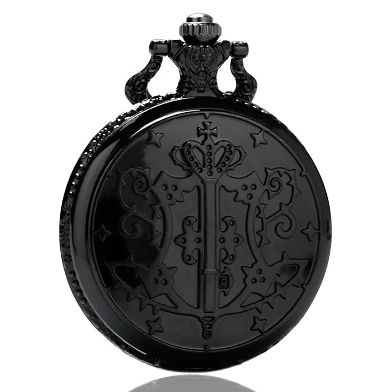 Reloj Mujer японские Kuroshitsuji Черный дворецкий Себастиан тема кварцевые карманные часы ретро с цепочкой ожерелье Прямая