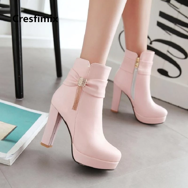 Botas femininas Женские Повседневные Удобные осенне зимние сапоги на высоком каблуке с