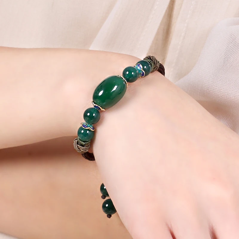 can choose size Bracelet Decorative Jewelry Green Bead Jewelery Women Transhipment Pearls Hand Boots | Украшения и аксессуары