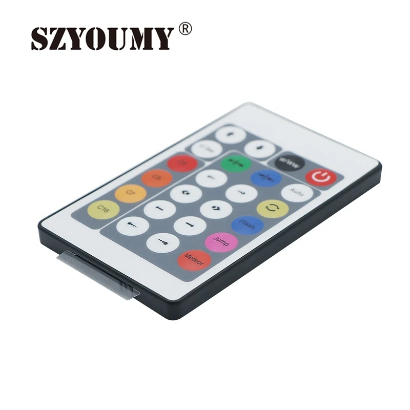 SZYOUMY 24 кнопочный ик контроллер цветной яркий пульт с DC для 5V пикселей Dream Color WS2811