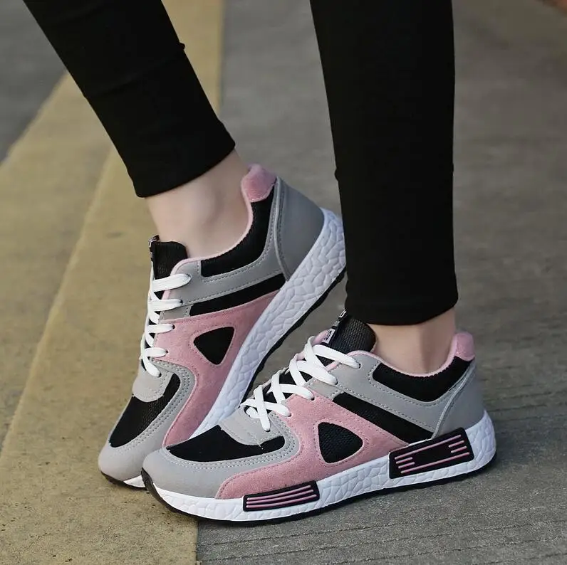 661 Pink Akexiya кроссовки Chunkey; женские черные кроссовки для бега; коллекция года; спортивная обувь на танкетке, визуально увеличивающая рост; женская обувь; Chaussures Homme - Цвет: 661 Pink