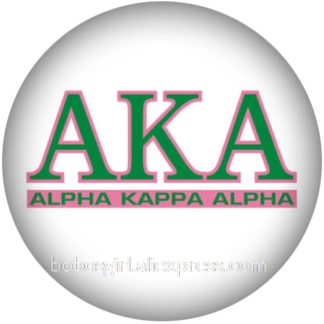 AKA Alpha Kappa женское сообщество Альфа стеклянная кнопка оснастки для DIY ювелирных изделий Круглые фото кабошоны DA1041 - Окраска металла: A4165