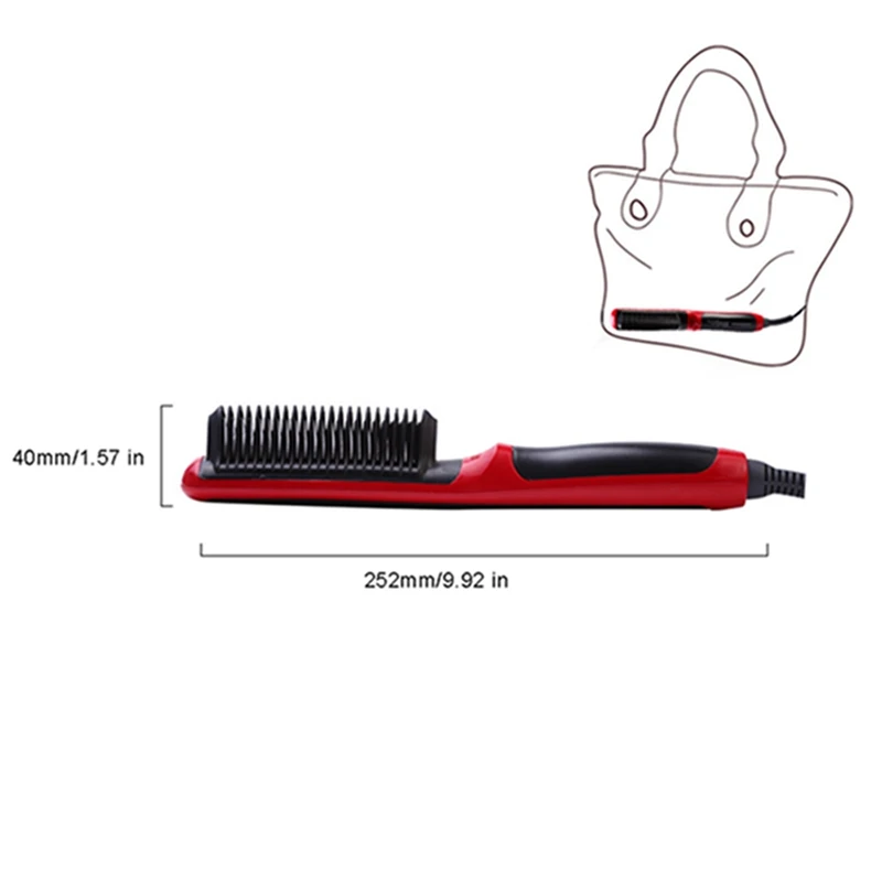 Для мужчин борода выпрямитель горячей гребень электрическая Борода