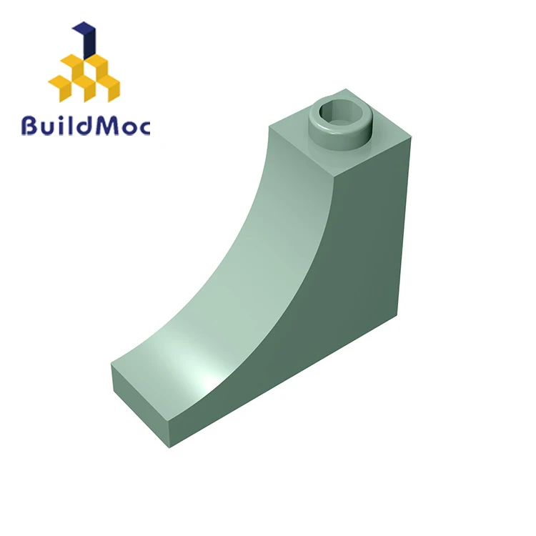 BuildMOC 18653 1x3x2 изогнутые кирпичные строительные блоки, детали DIY, развивающие игрушки, креативный подарок