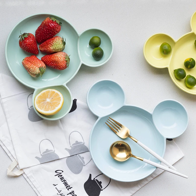 Детская кухонная миска с рисунком Микки соломенная Экологически чистая здоровая