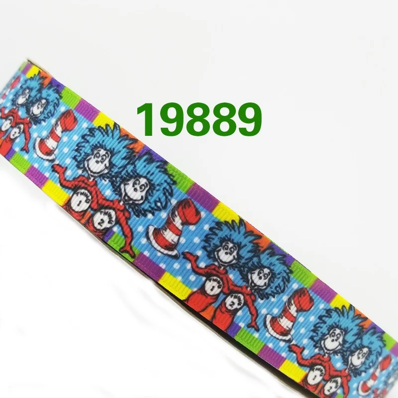 19889 Новое поступление ленты аксессуары для волос лента 10 ярдов напечатанные ленты 27727 - Цвет: 19889