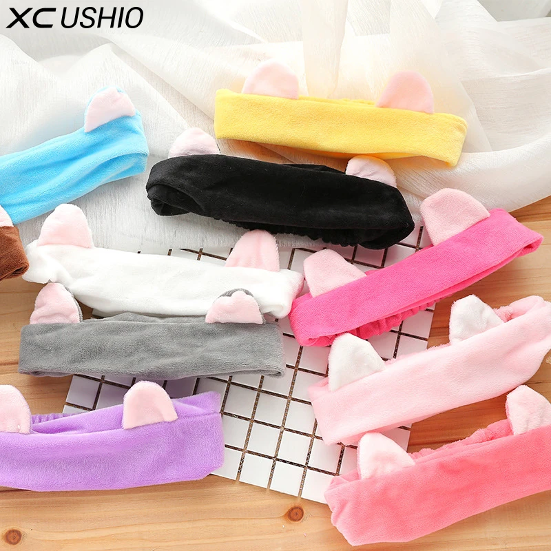 XC USHIO One Peice мягкое милое из микроволокна Гибкая голова челка обруч полотенце для