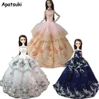 3 шт.лот, модная одежда для кукол Барби, наряды для кукол Барби, свадебное платье, благородные Вечерние наряды для кукол Барби, детская игрушка 16