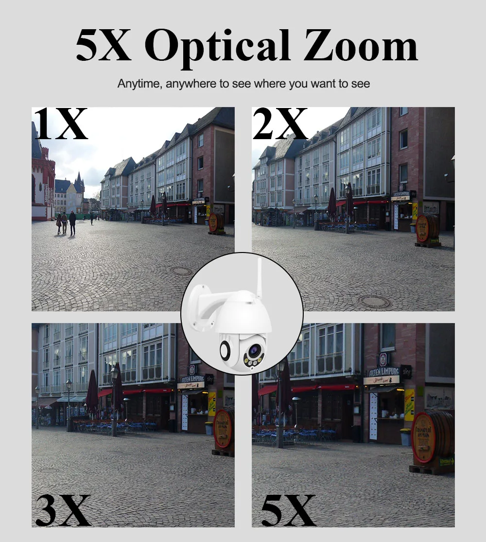 1080P Беспроводная PTZ IP камера wifi 5X Zoom наружная 960P CCTV камера безопасности видео камеры наблюдения Аудио Цветная камера ночного видения