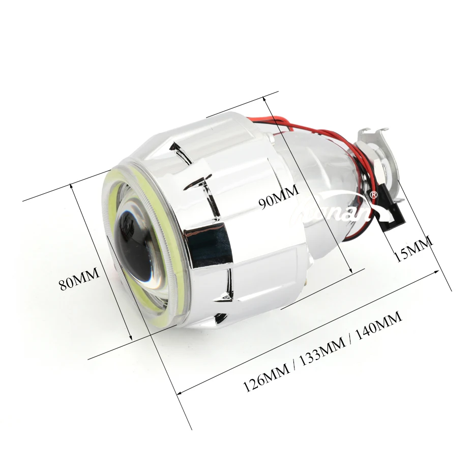 Ронан 2,5 ''Bi Xenon H1 Ultimate проектор фара HID объектив 7,1 8,1 белые светодиоды DRL 70 мм удара Ангельские глазки для H4 H7 фар