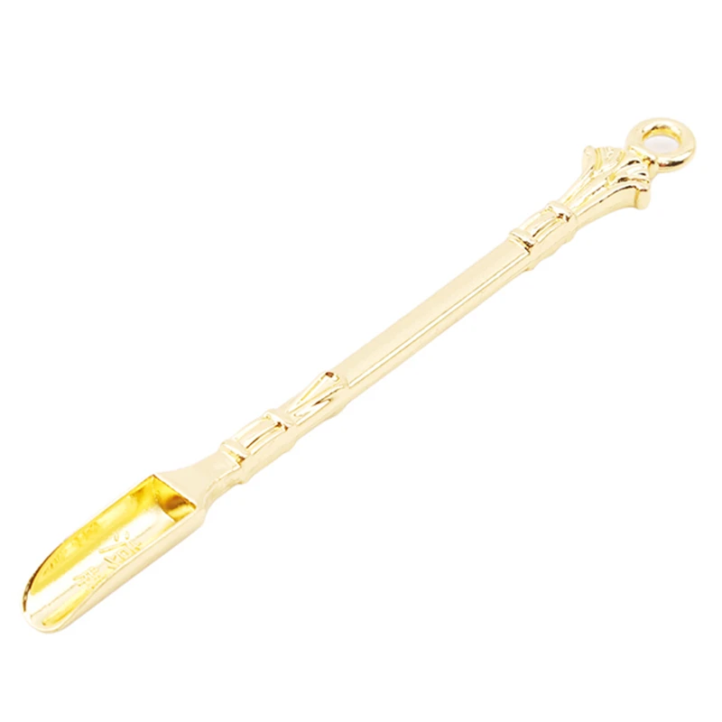 Золотая металлическая ложка десертная Порошковая подвески новая кухонная