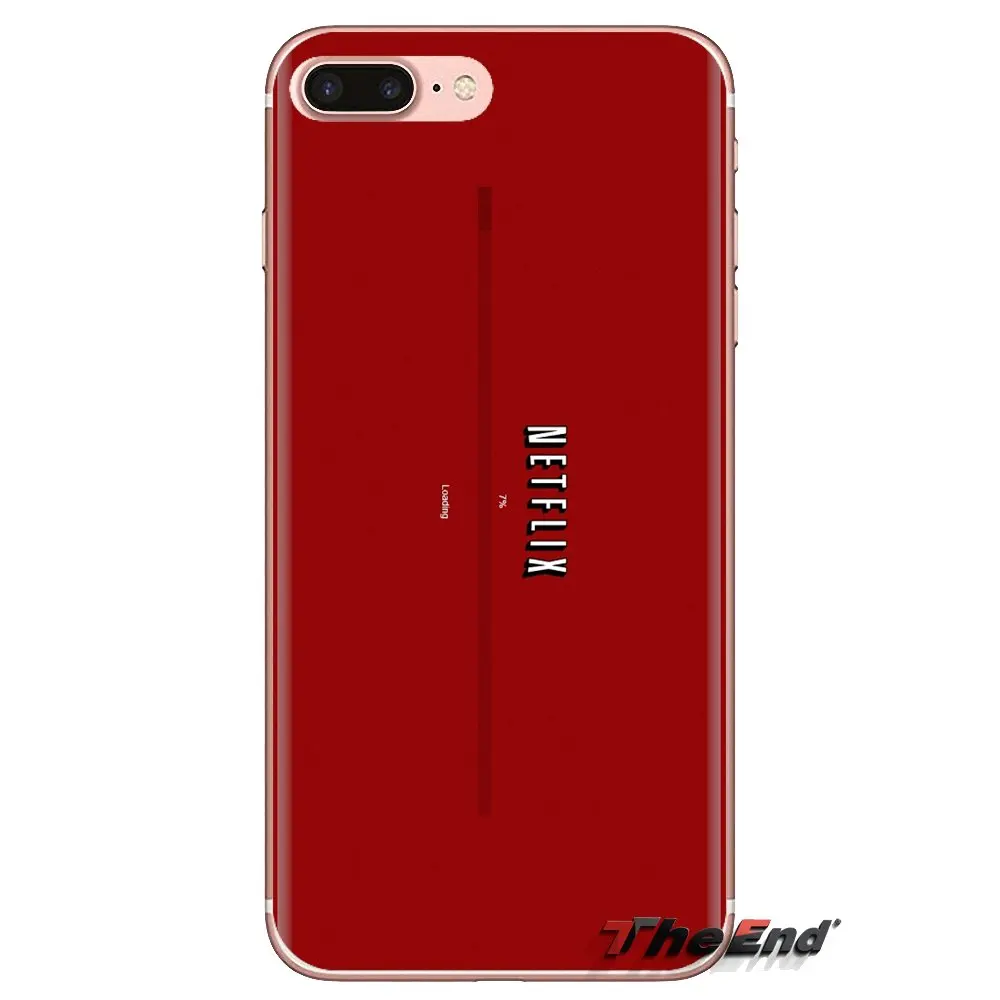 Прозрачный мягкий чехол для часов Netflix movies TV показывает логотип Samsung Galaxy A3 A5 A7 A9 A8