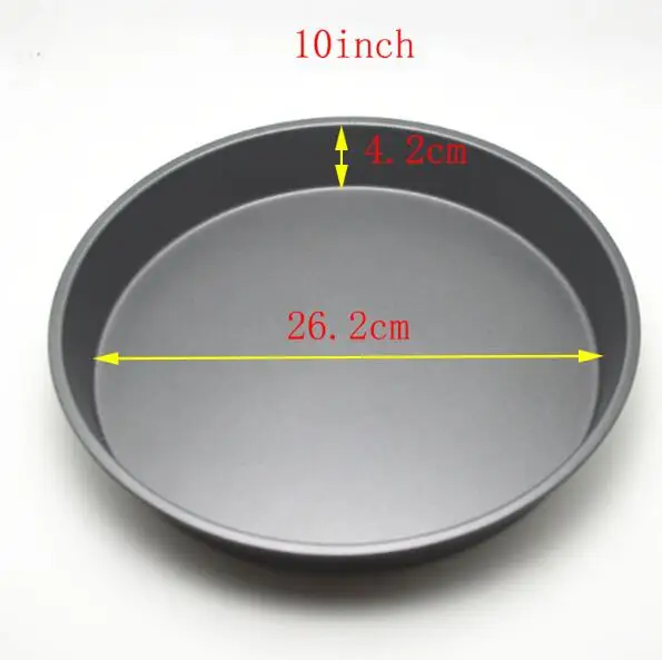 10 Deep tray Противень для пиццы с антипригарным жестким покрытием для микроволновой печи, кухонные противни для выпечки, черные круглые противни для выпечки торта, формы для выпечки, инструменты для пиццы - Цвет: 10 Deep tray