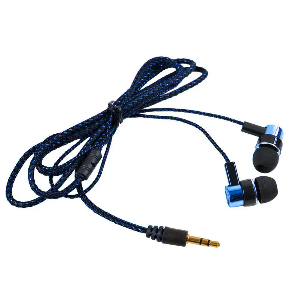 3 5 мм разъем проводные гарнитуры с микрофоном в ухо плетеные наушники