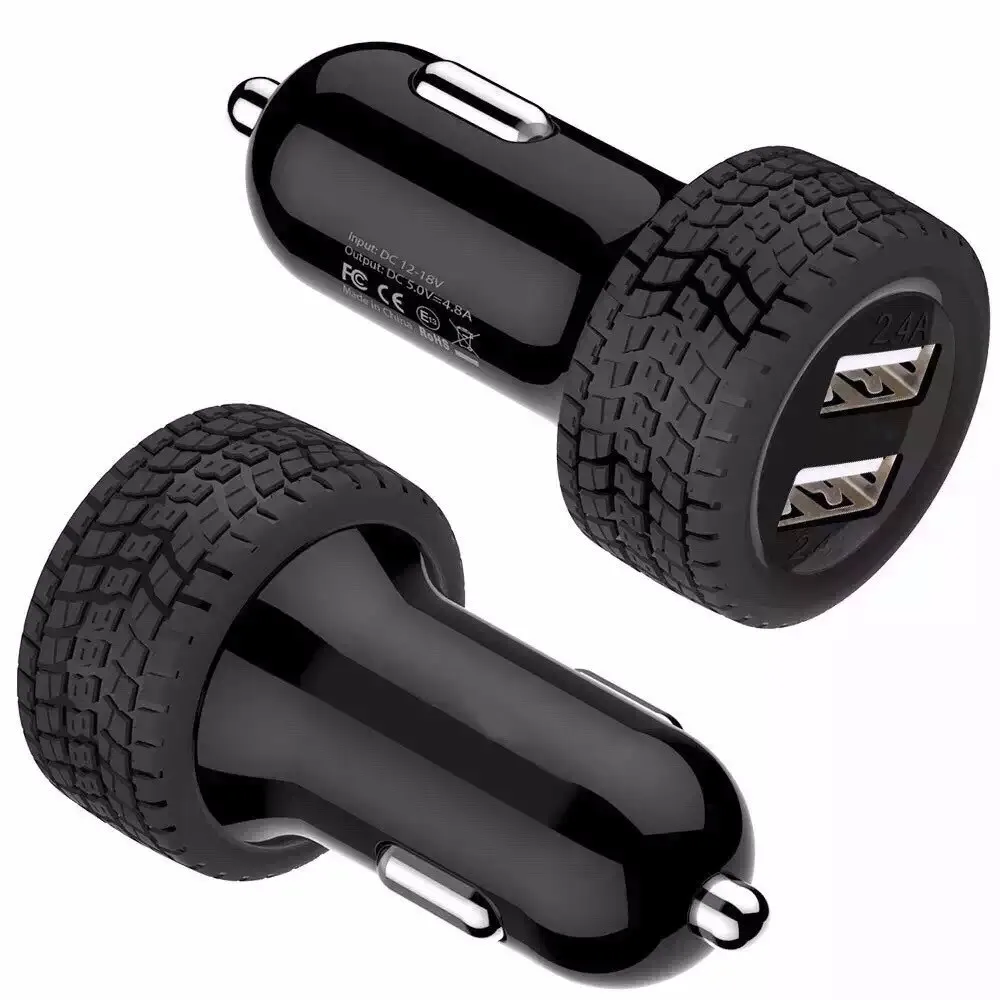Симпатичные универсальные детали для автомобиля мини двойной порт 12 В USB