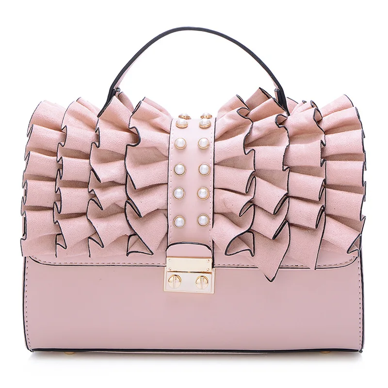 pink handbag Модная женская Цветочная сумка, вышитая PU сумка-мессенджер с замком, Наклонная Сумка на плечо, роскошные дизайнерские сумки, сумка A10505 - Цвет: pink handbag